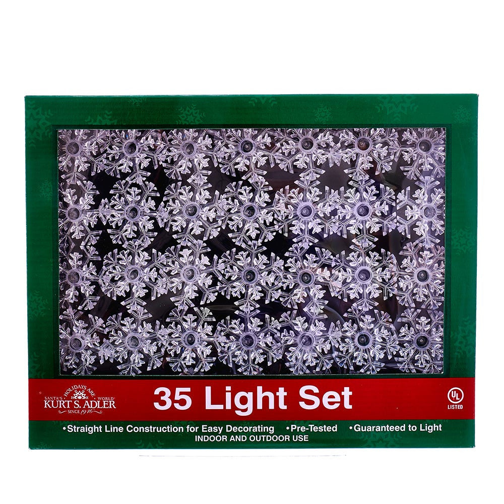 14.2' UL 35L Double Layer Snowflake Reflector Connectible Light Set