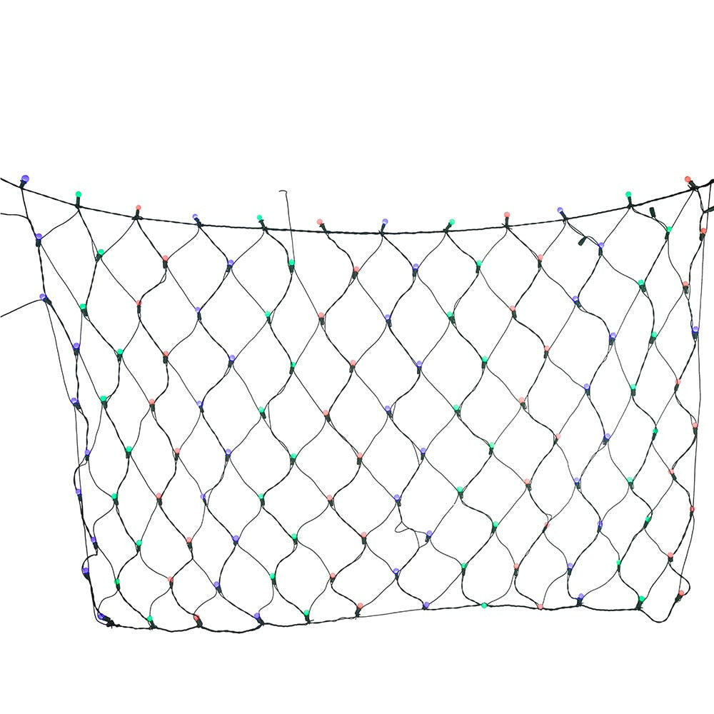 6'x4' 120-Light G15 Frosted Dual Color (Warm White & Multicolor) LED Color Changing Net Lights (8 Functions)