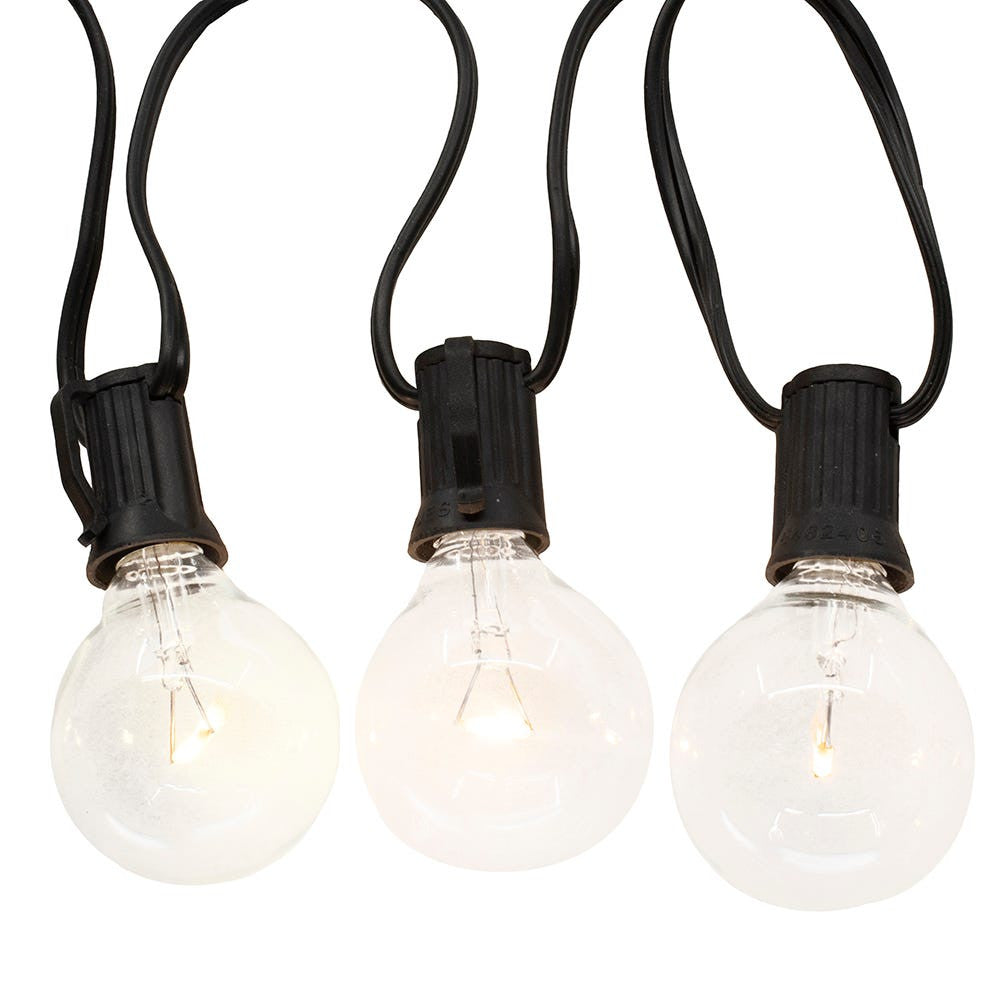 9' UL 10L Clear G40 Warm White LED Connectible Light Set
