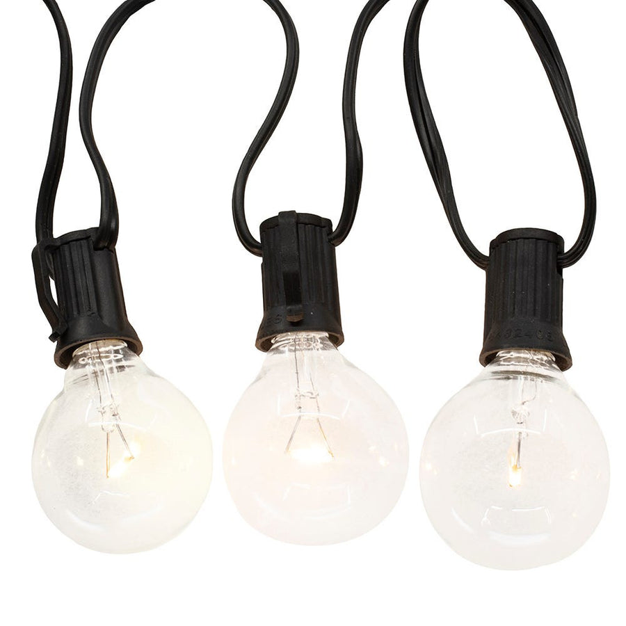 9' UL 10L Clear G40 Warm White LED Connectible Light Set