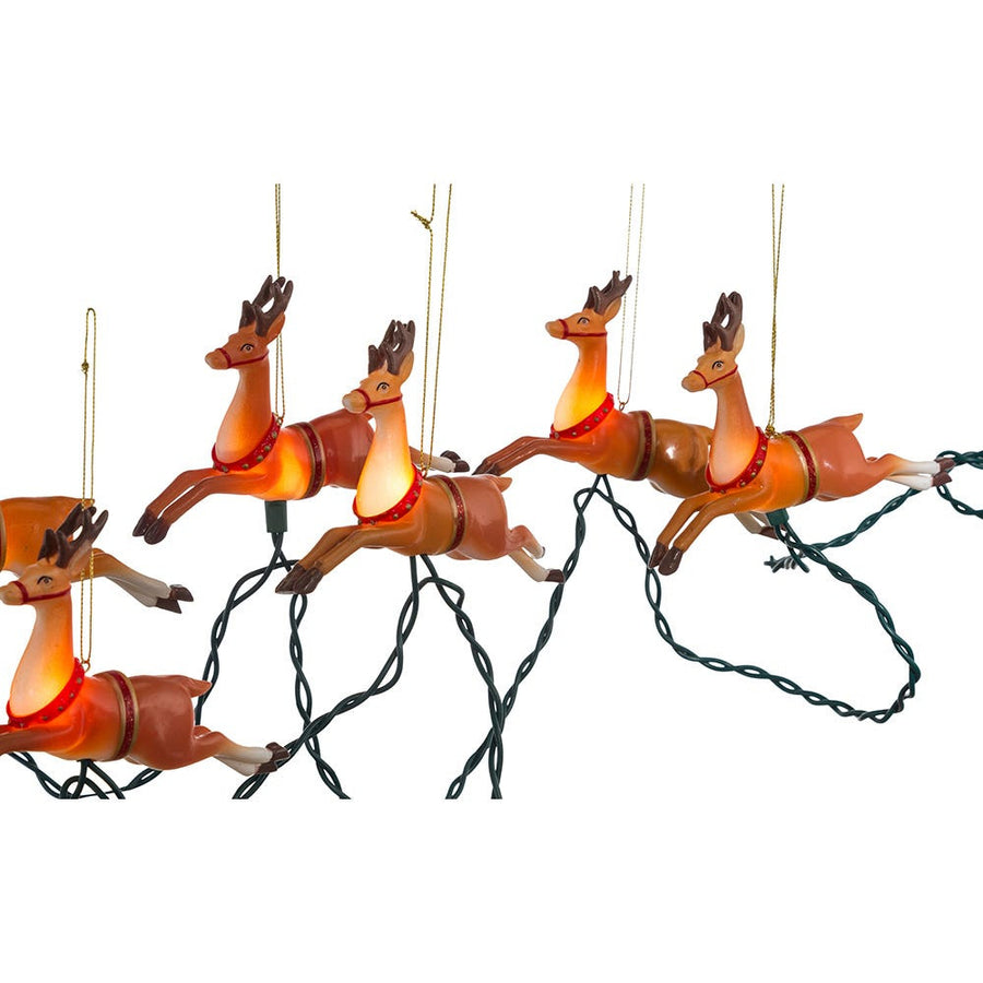 9' UL 10L Santa Sleigh and Eight Reindeer Light Set