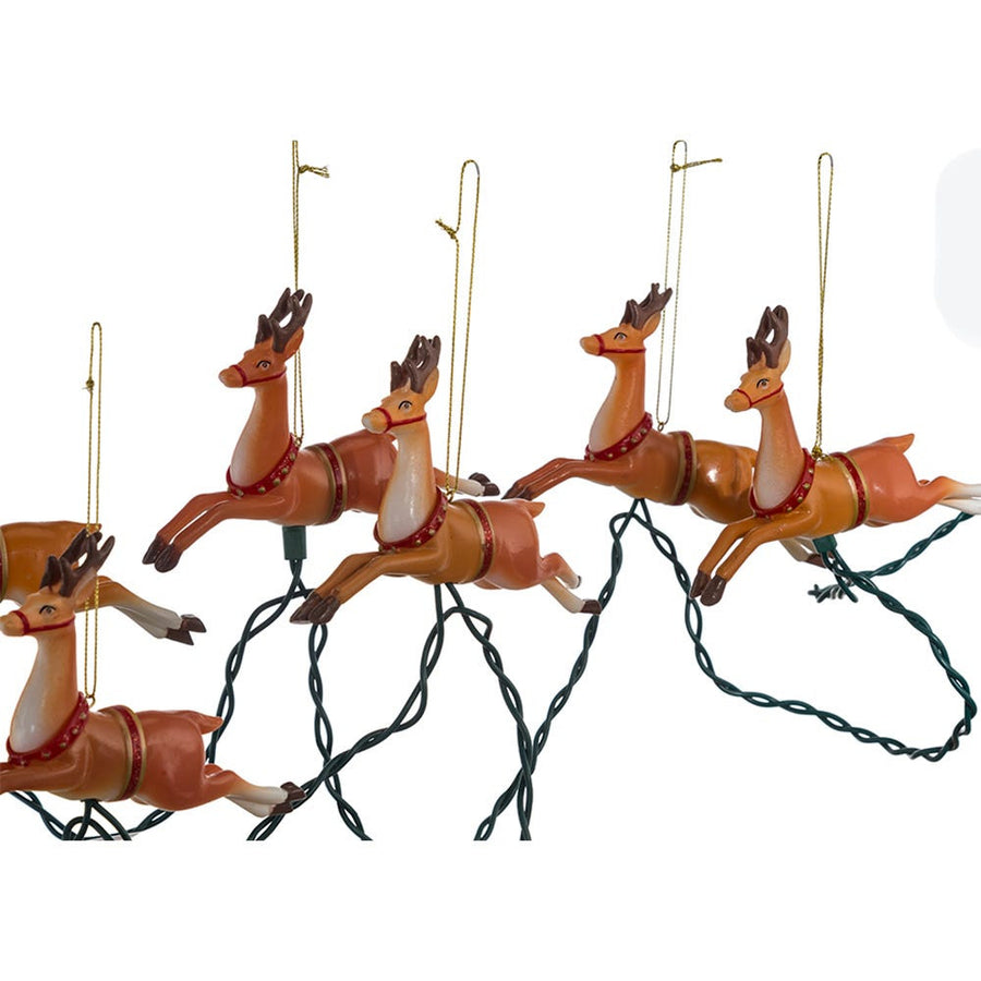 9' UL 10L Santa Sleigh and Eight Reindeer Light Set