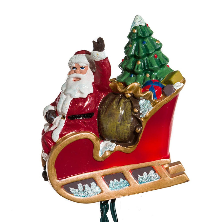 9' UL 10L Santa Sleigh and Eight Reindeer Light Set
