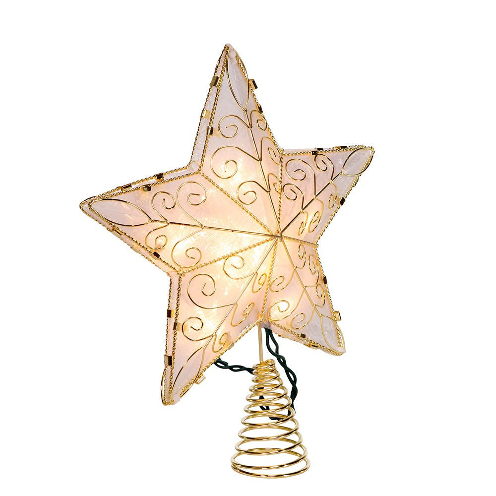 8.5" UL 10L Gold Reflector Star Treetop