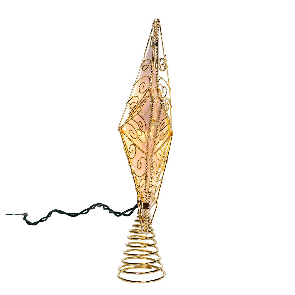 8.5" UL 10L Gold Reflector Star Treetop