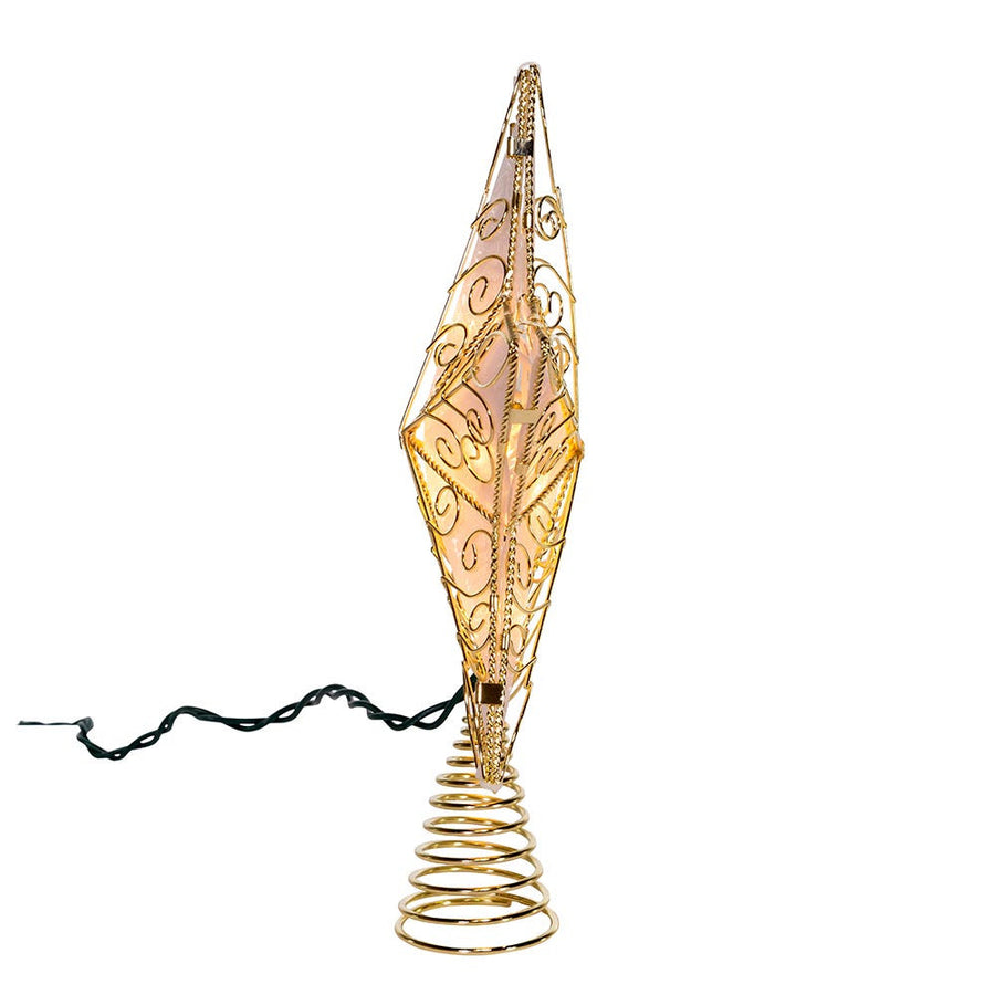 8.5" UL 10L Gold Reflector Star Treetop
