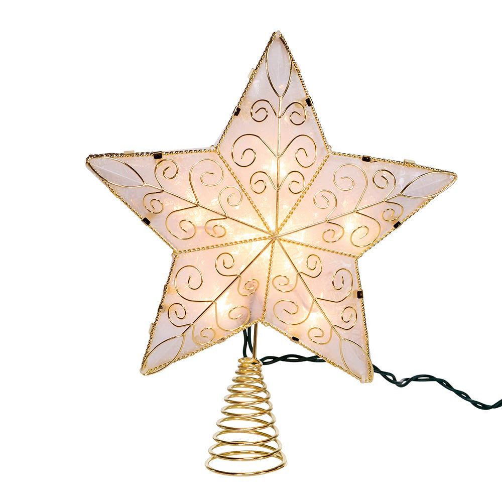 8.5" UL 10L Gold Reflector Star Treetop