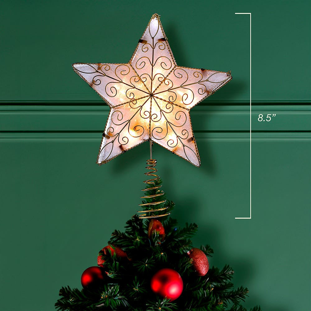 8.5" UL 10L Gold Reflector Star Treetop