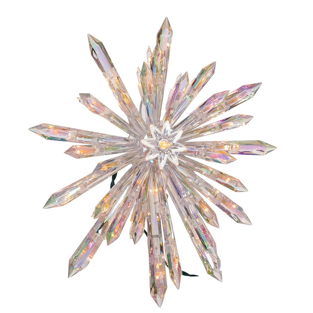 11.25" UL 30L Crystal Snowflake Treetop