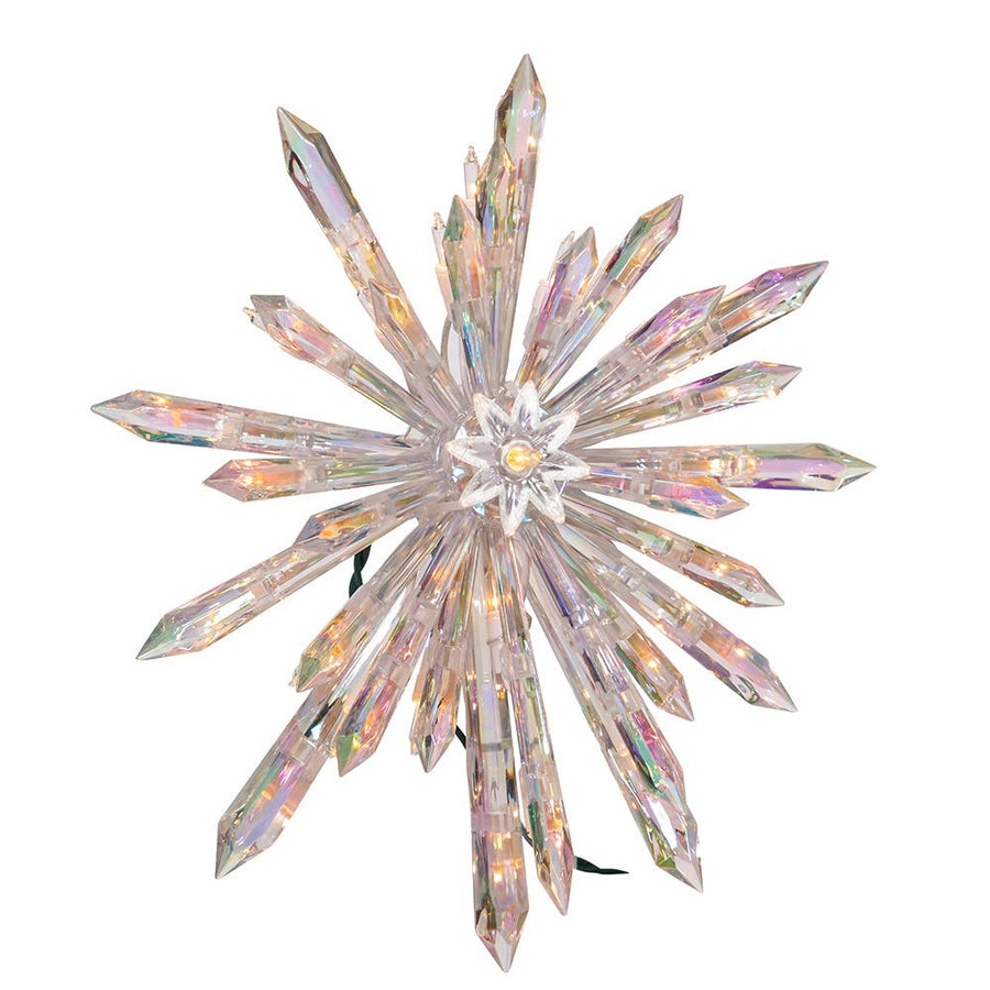11.25" UL 30L Crystal Snowflake Treetop