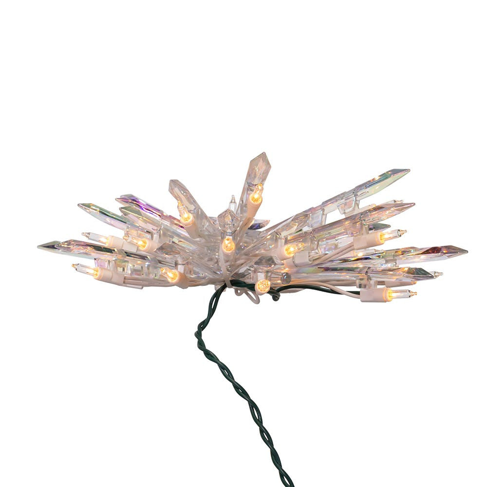 11.25" UL 30L Crystal Snowflake Treetop