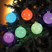 7.5'' 6L 80MM Glass Ball Ornament Color-Changing LED Light Set