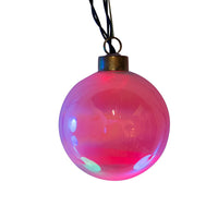 7.5'' 6L 80MM Glass Ball Ornament Color-Changing LED Light Set