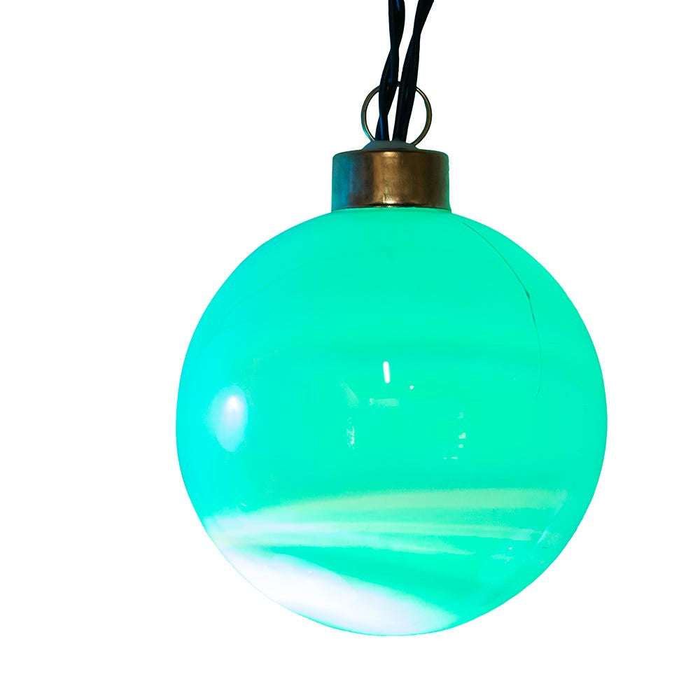 7.5'' 6L 80MM Glass Ball Ornament Color-Changing LED Light Set