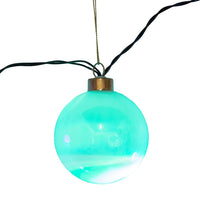 7.5'' 6L 80MM Glass Ball Ornament Color-Changing LED Light Set