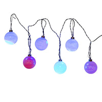 7.5'' 6L 80MM Glass Ball Ornament Color-Changing LED Light Set