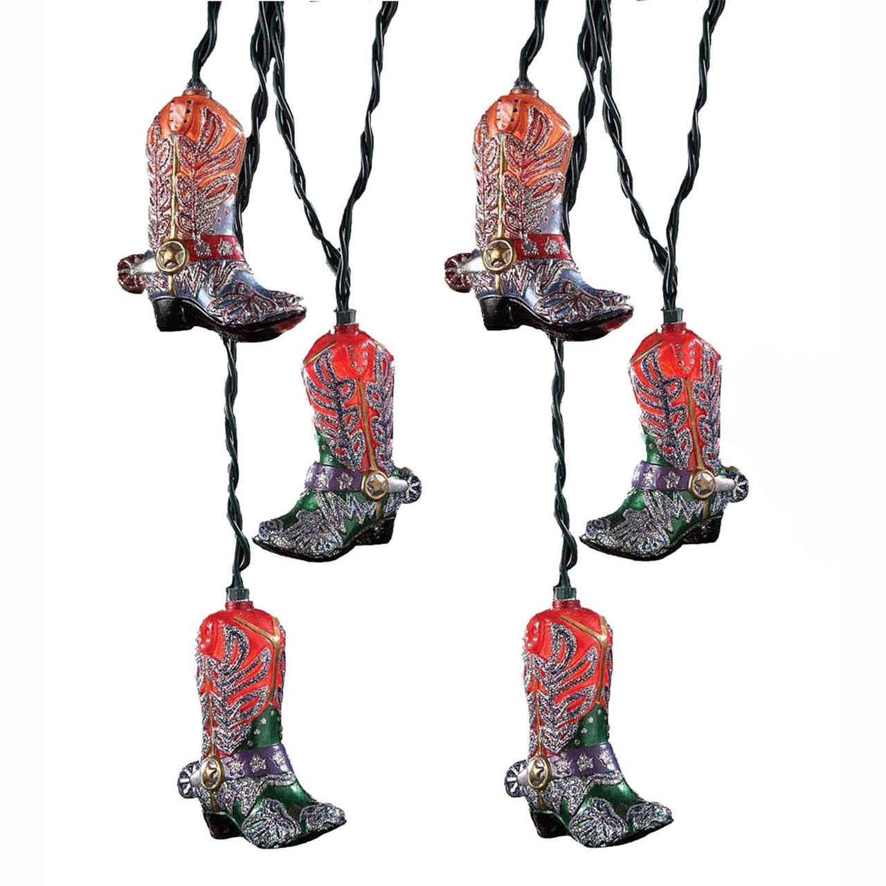 9' UL 10L Glitter Cowboy Boots Light Set