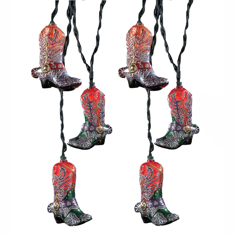 9' UL 10L Glitter Cowboy Boots Light Set