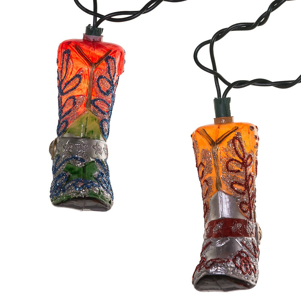9' UL 10L Glitter Cowboy Boots Light Set