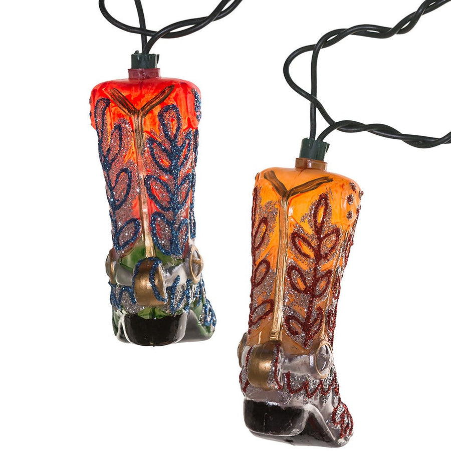 9' UL 10L Glitter Cowboy Boots Light Set