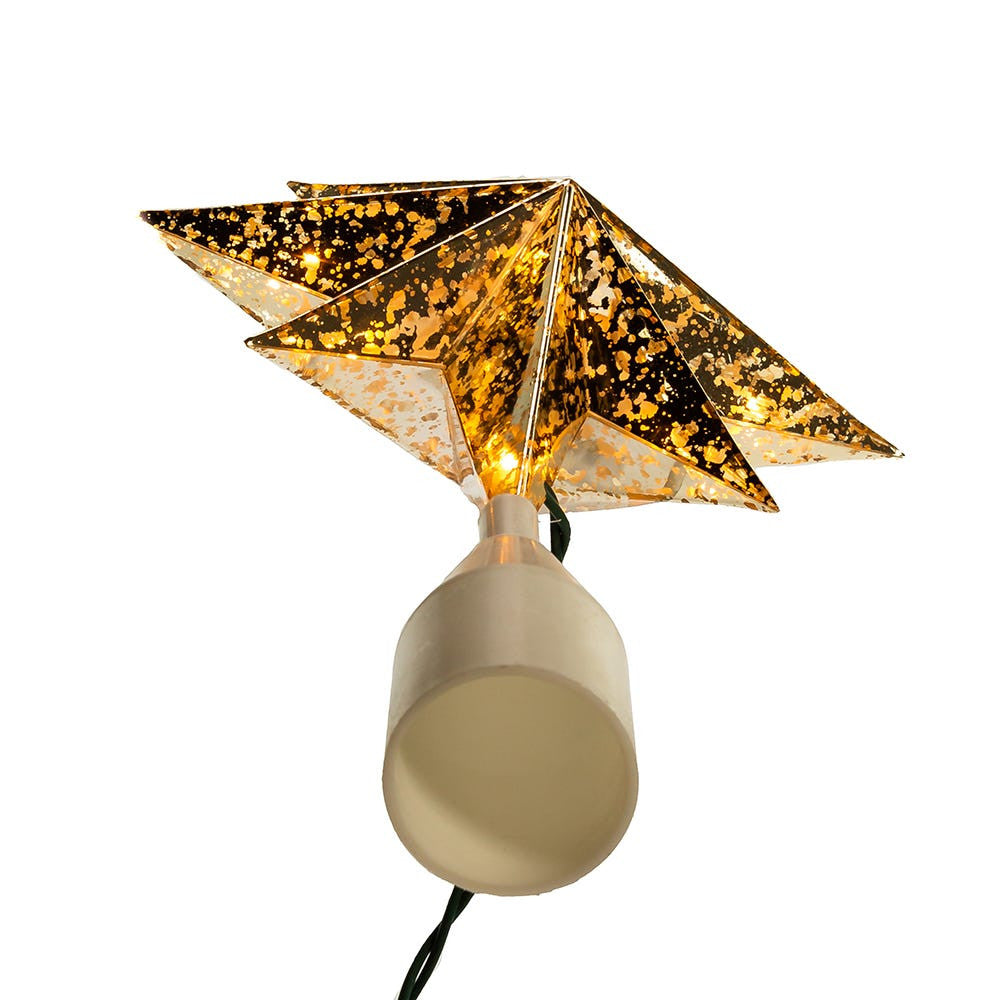 12.25" UL 10L Gold Bethlehem Star Treetop