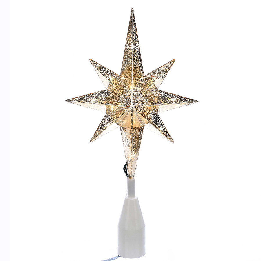 12.25" UL 10L Gold Bethlehem Star Treetop