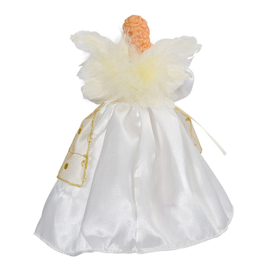 9" UL 10L Ivory and Gold Angel Treetop
