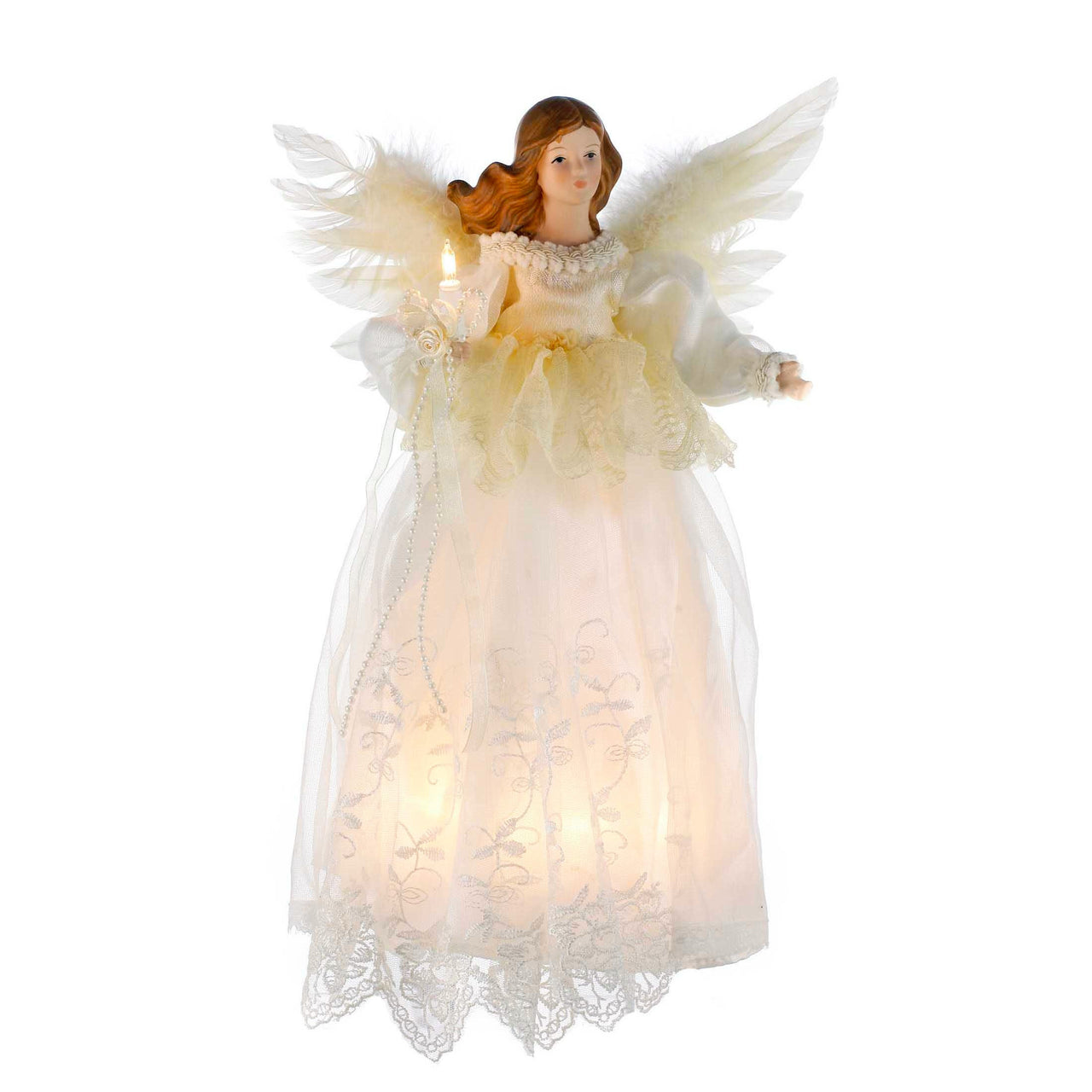 14.5" UL 10L Ivory Angel Treetop