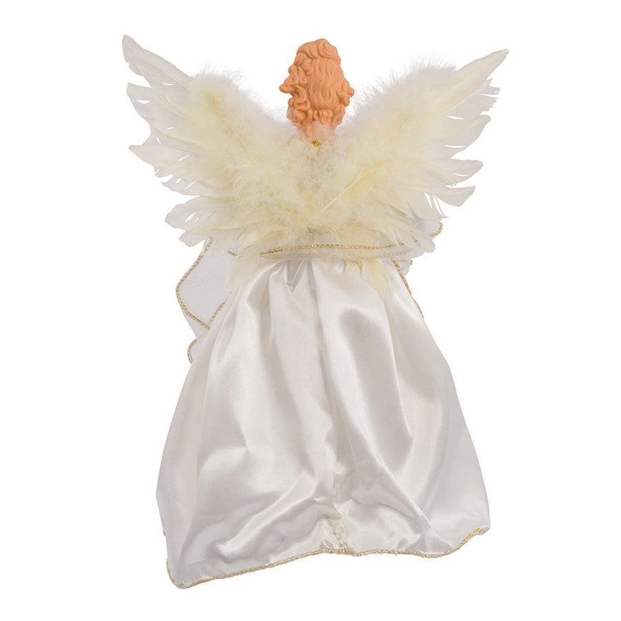 12" UL 10L Ivory and Gold Angel Treetop