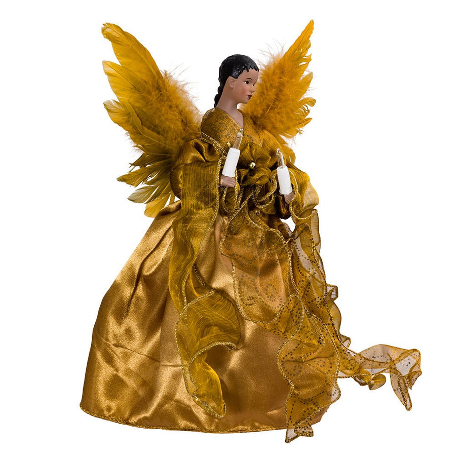 13" UL 10L African American Gold Angel Treetop