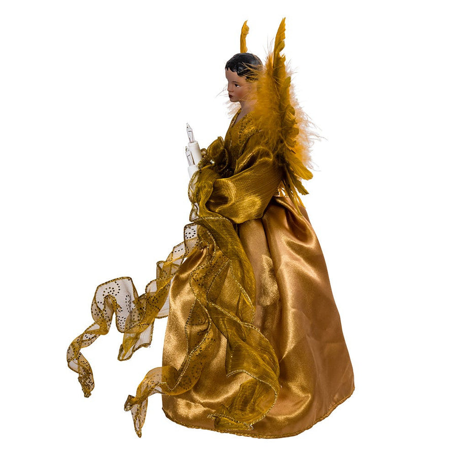 13" UL 10L African American Gold Angel Treetop