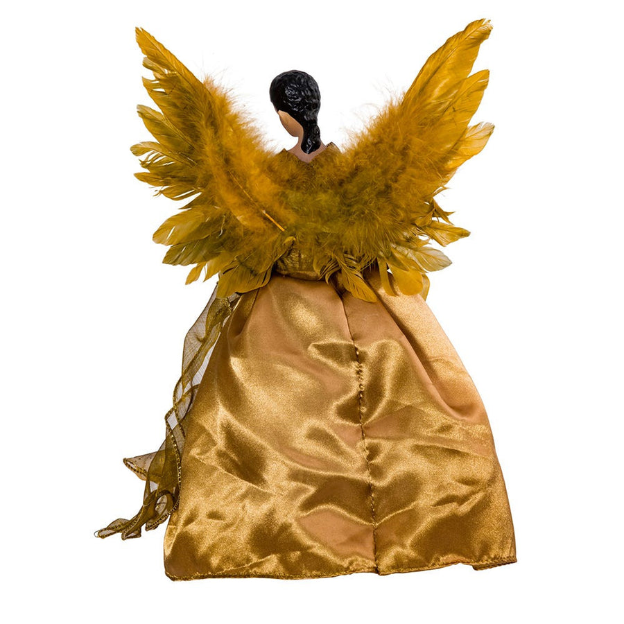 13" UL 10L African American Gold Angel Treetop