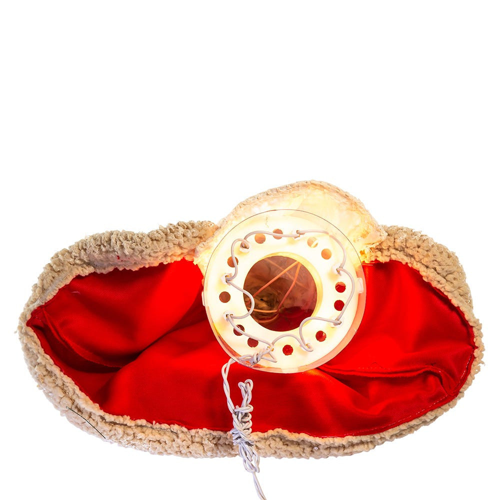 16" UL 10L Red and Ivory Angel Treetop