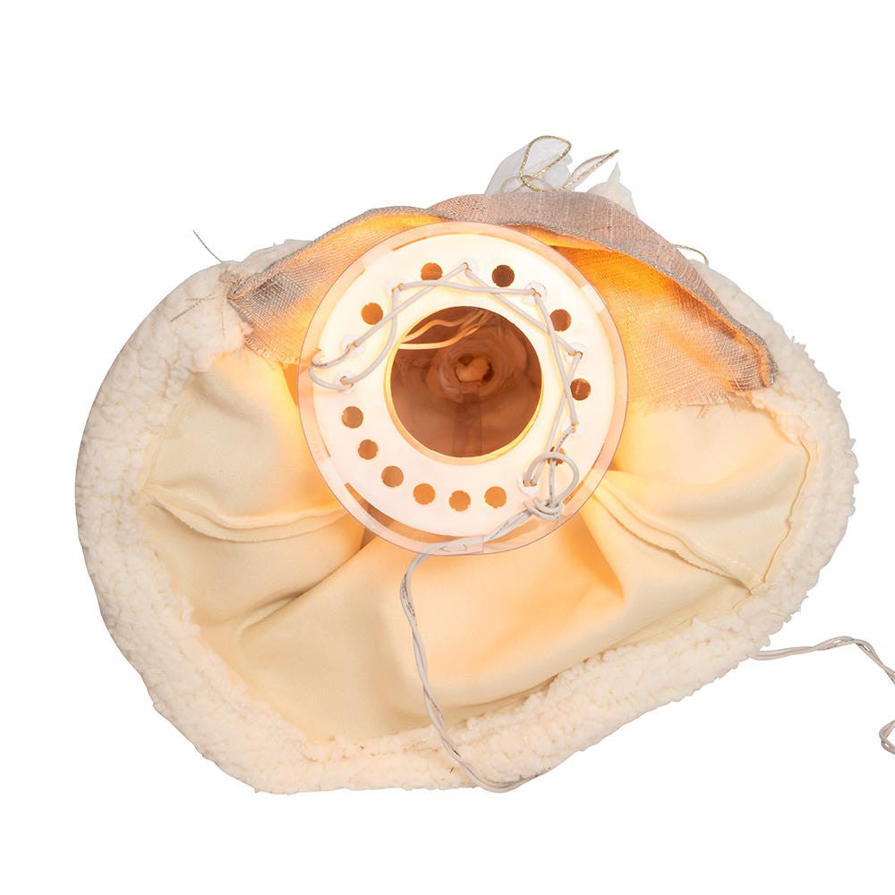 16" UL 10L Ivory and Grey Angel Treetop