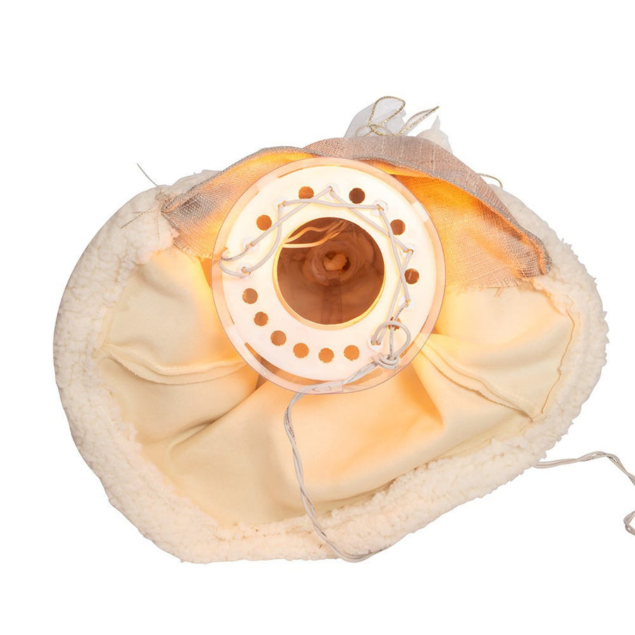 16" UL 10L Ivory and Grey Angel Treetop