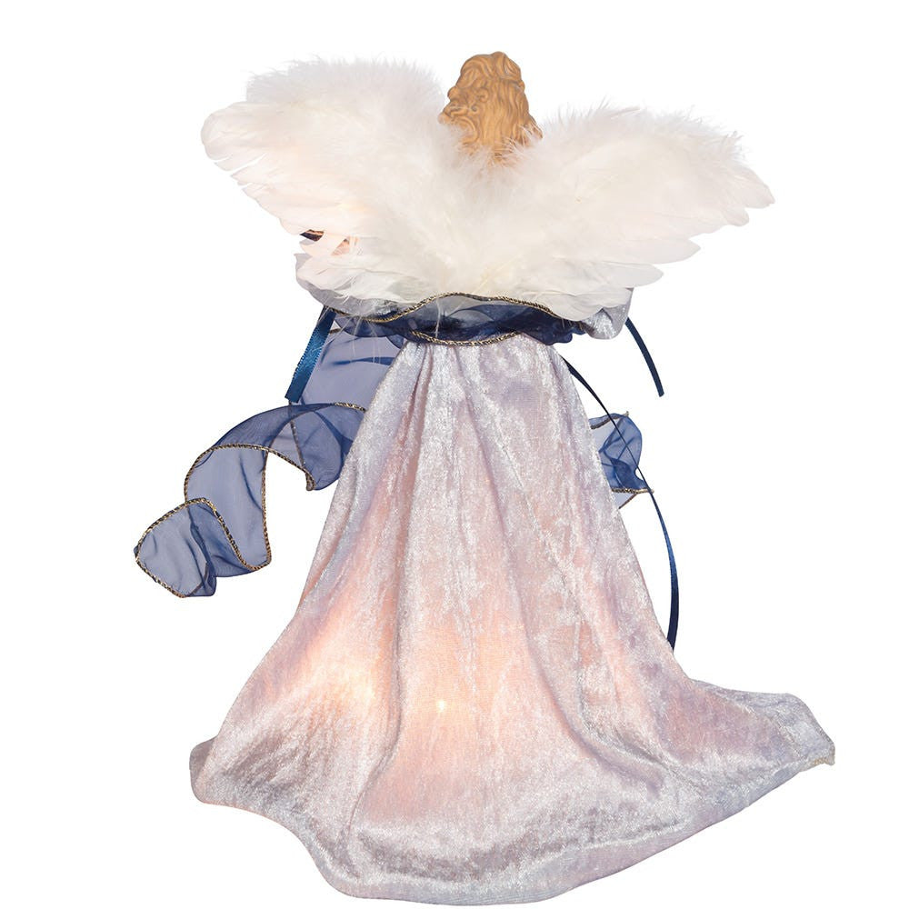 12" UL 10L Indigo Blue With Gold Trim Angel Treetop