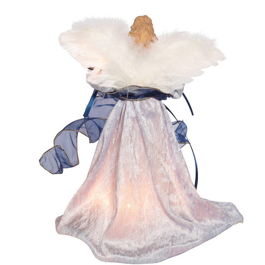 12" UL 10L Indigo Blue With Gold Trim Angel Treetop