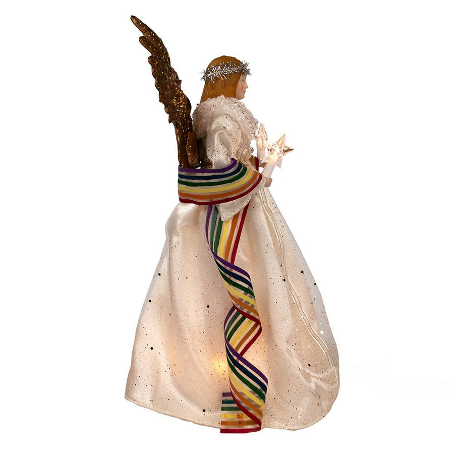 14" UL 10-Light Pride Angel Treetop