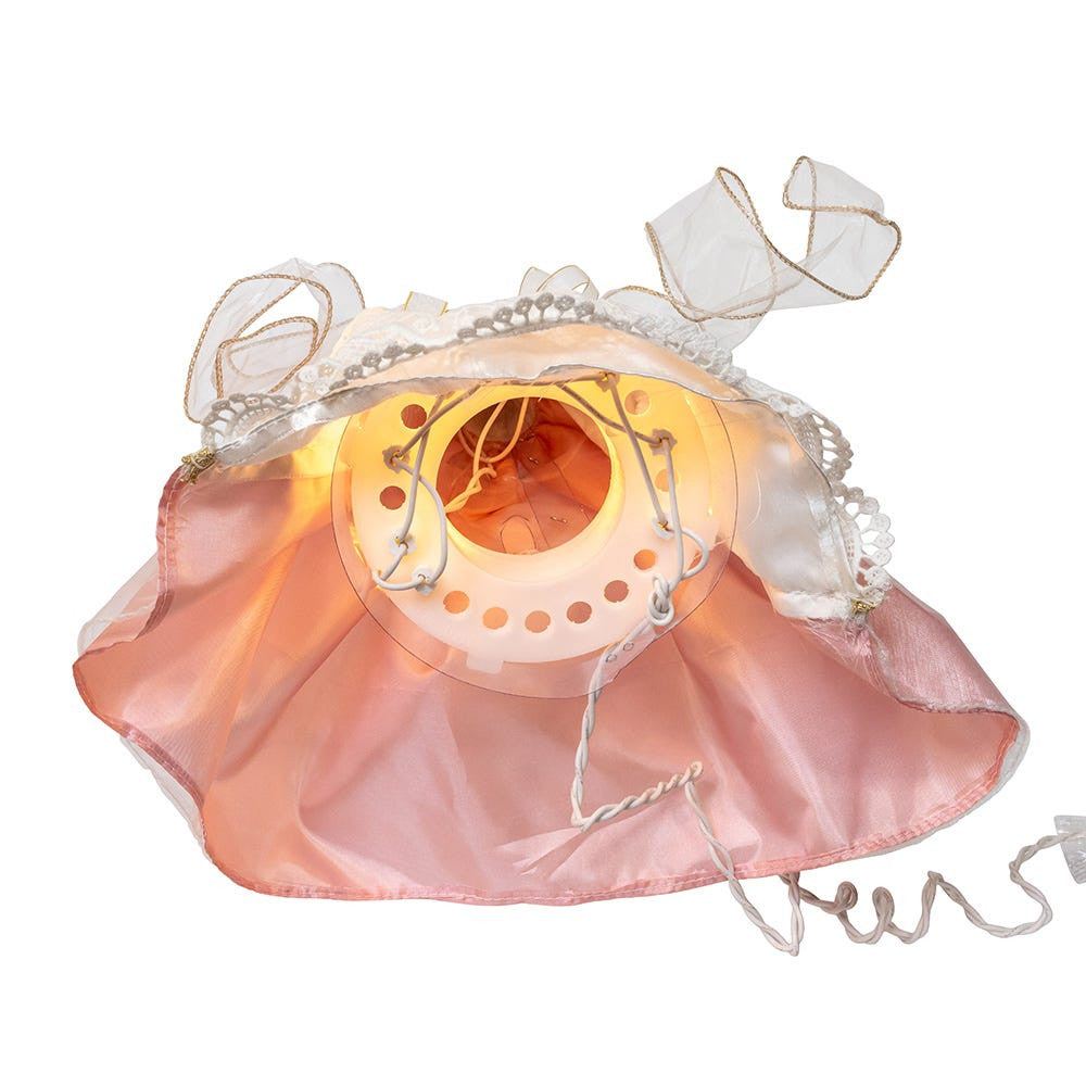 14" UL 10L Pink & Ivory Angel Treetop