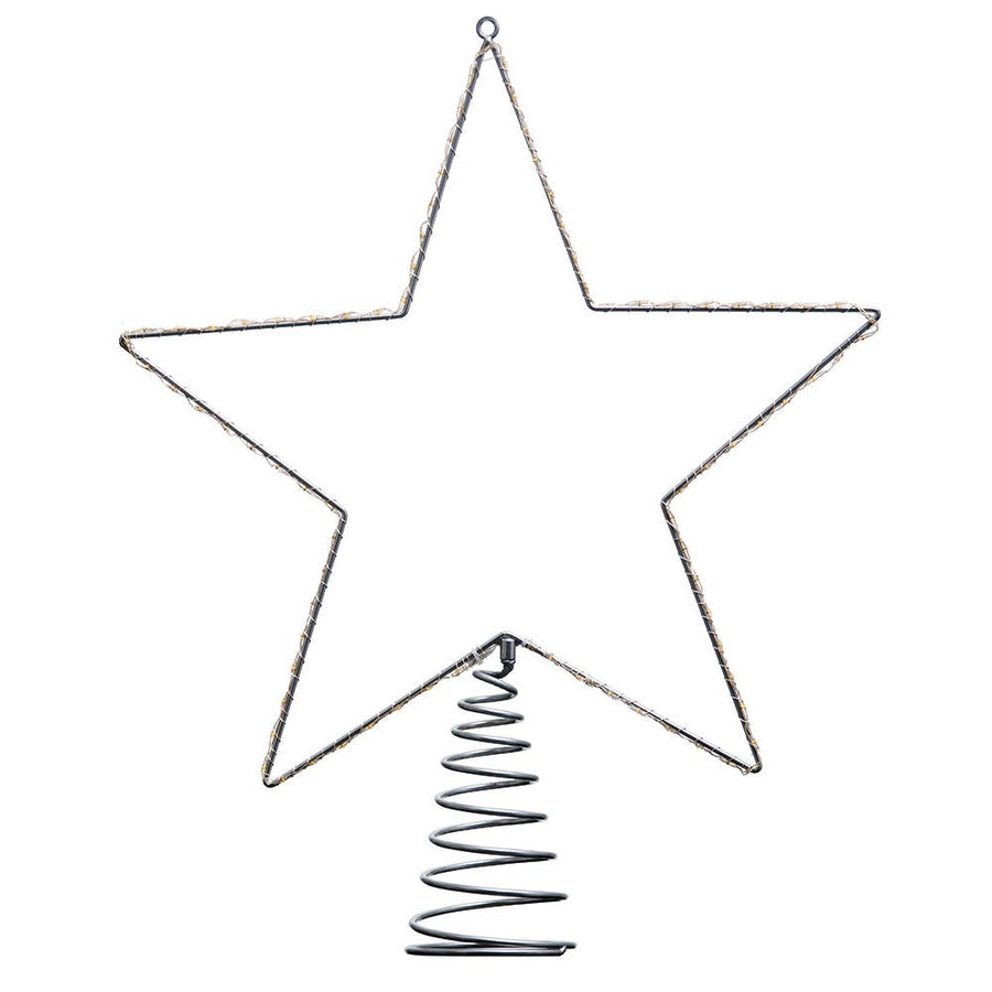 17.5" Pre-Lit Metal Wire Lighted LED Star Treetop