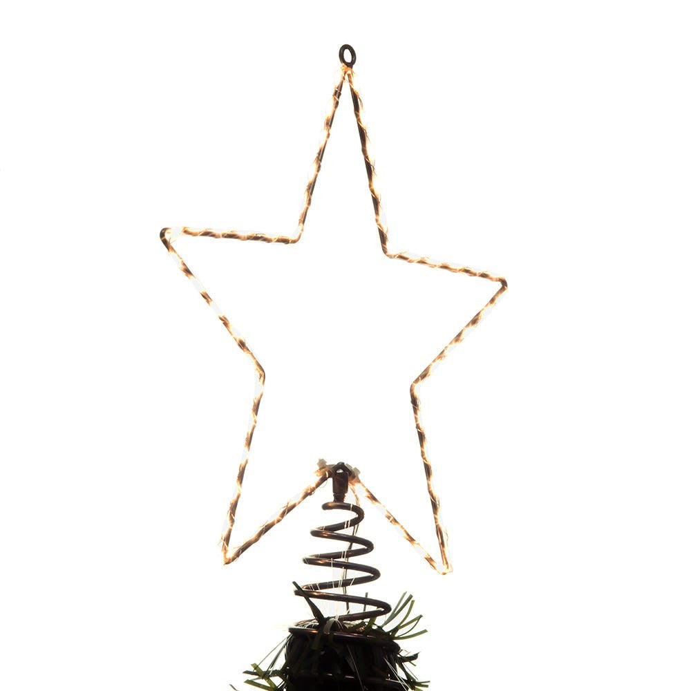 13" Pre-Lit Metal Wire Lighted LED Star Treetop