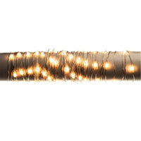 75.5' 200L Warm White Superbright LED Silver Wire Light Set