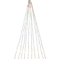 9.75' 200-Light Silver Nylon Canopy Light With Multicolor LED Lights