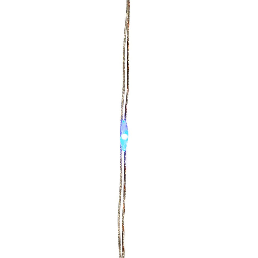9.75' 200-Light Silver Nylon Canopy Light With Multicolor LED Lights