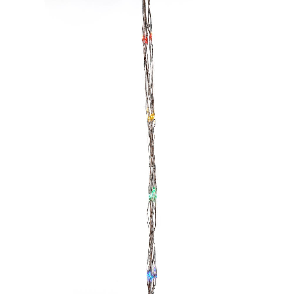 9.75' 200-Light Silver Nylon Canopy Light With Multicolor LED Lights