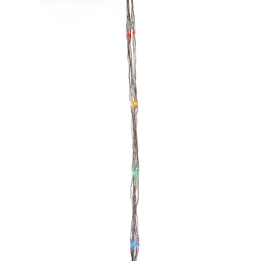 9.75' 200-Light Silver Nylon Canopy Light With Multicolor LED Lights