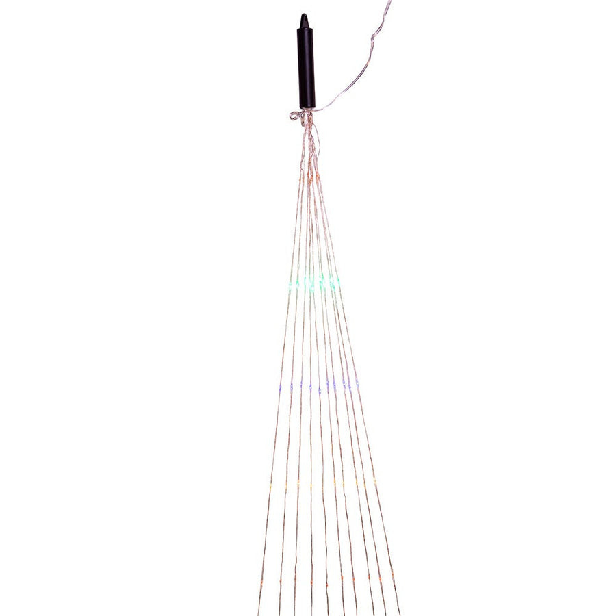 9.75' 200-Light Silver Nylon Canopy Light With Multicolor LED Lights
