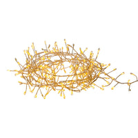 8' 240L Classic White Fairy Twinkle LED Silver Wire Cluster Garland