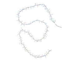 8' 240L RGB Color Changing Fairy LED Silver Wire Cluster Garland