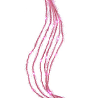 7' 120-Light Pink Fuzzy Multi-Strand With Pink LED Cascade Light